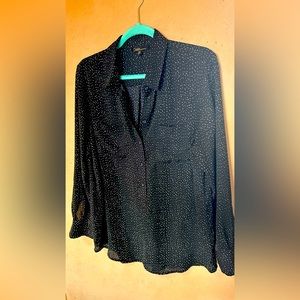 Black with white dots blouse